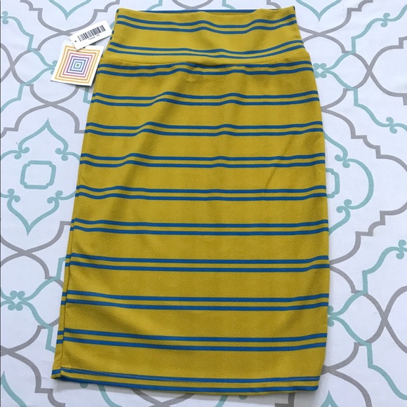 LuLaRoe Dresses & Skirts - NWT!💙👖ADORABLE LULAROE SKIRT!👖💙XS Yellow Blue